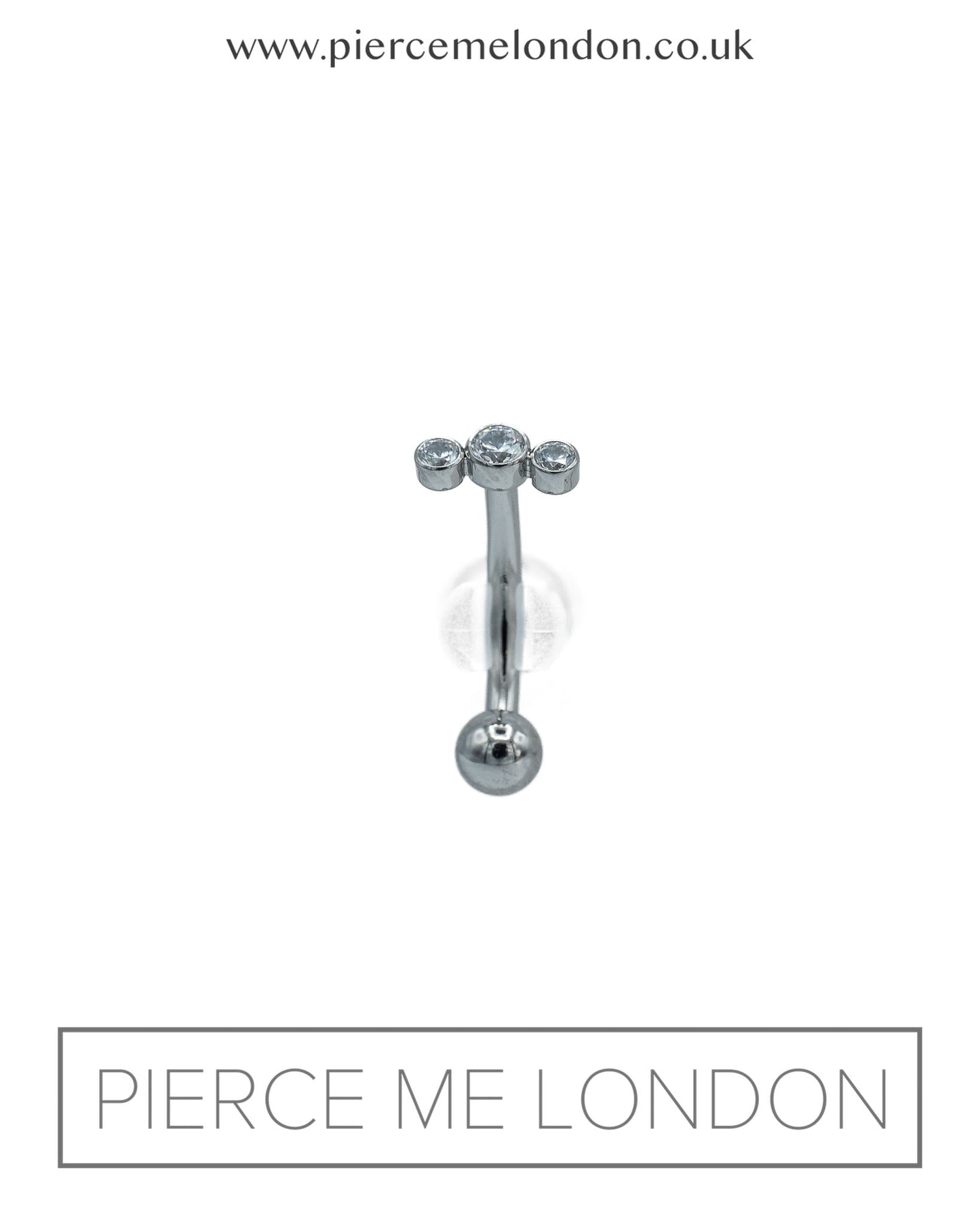 Gemmed Micro Curved Barbell - Clear Favour (Le Roi)