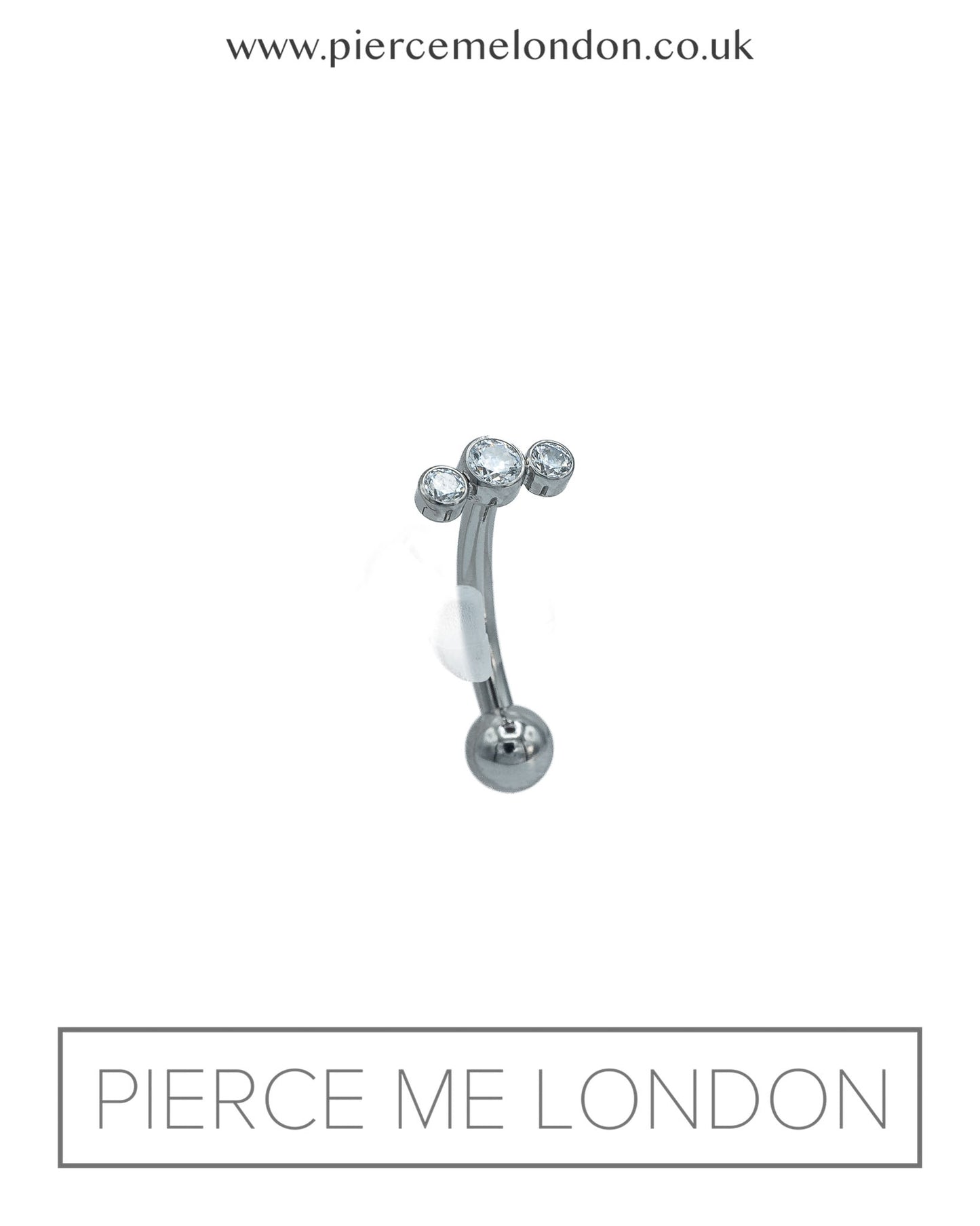 Gemmed Micro Curved Barbell - Clear Favour (Le Roi)