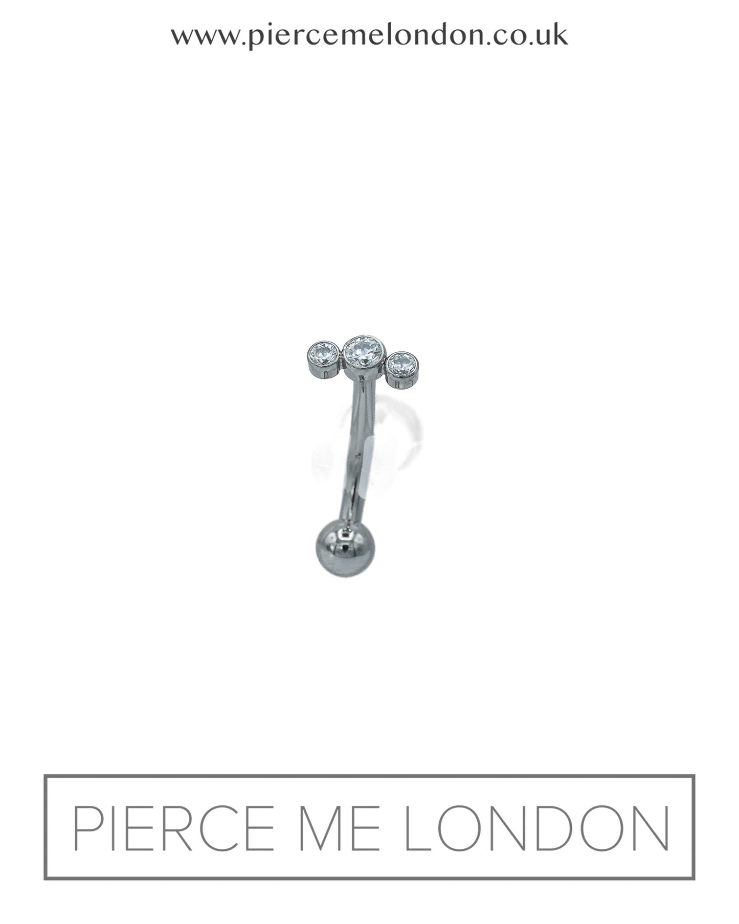 Gemmed Micro Curved Barbell - Clear Favour (Le Roi)