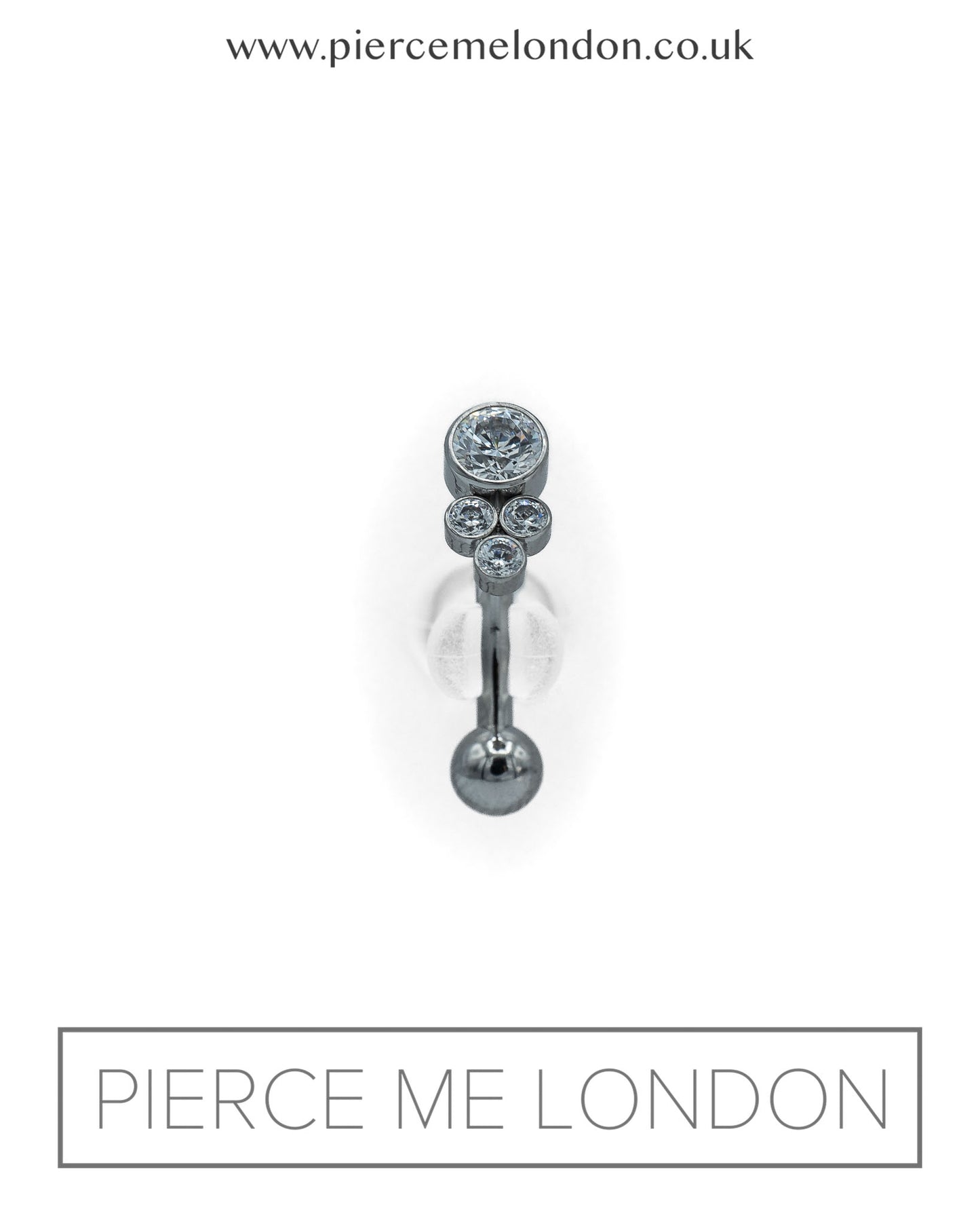 Gemmed Micro Curved Barbell - Clear Shine (Le Roi)