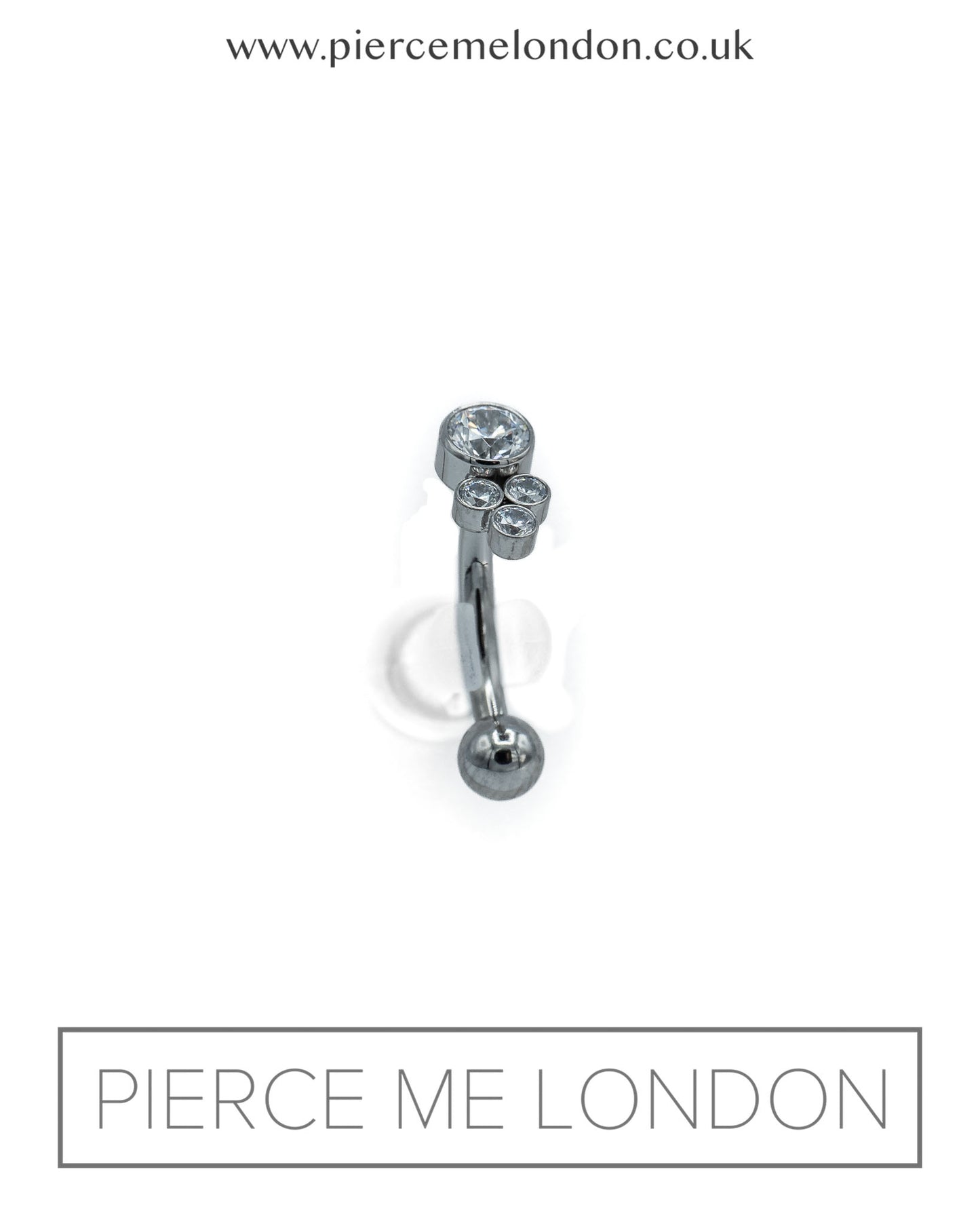 Gemmed Micro Curved Barbell - Clear Shine (Le Roi)