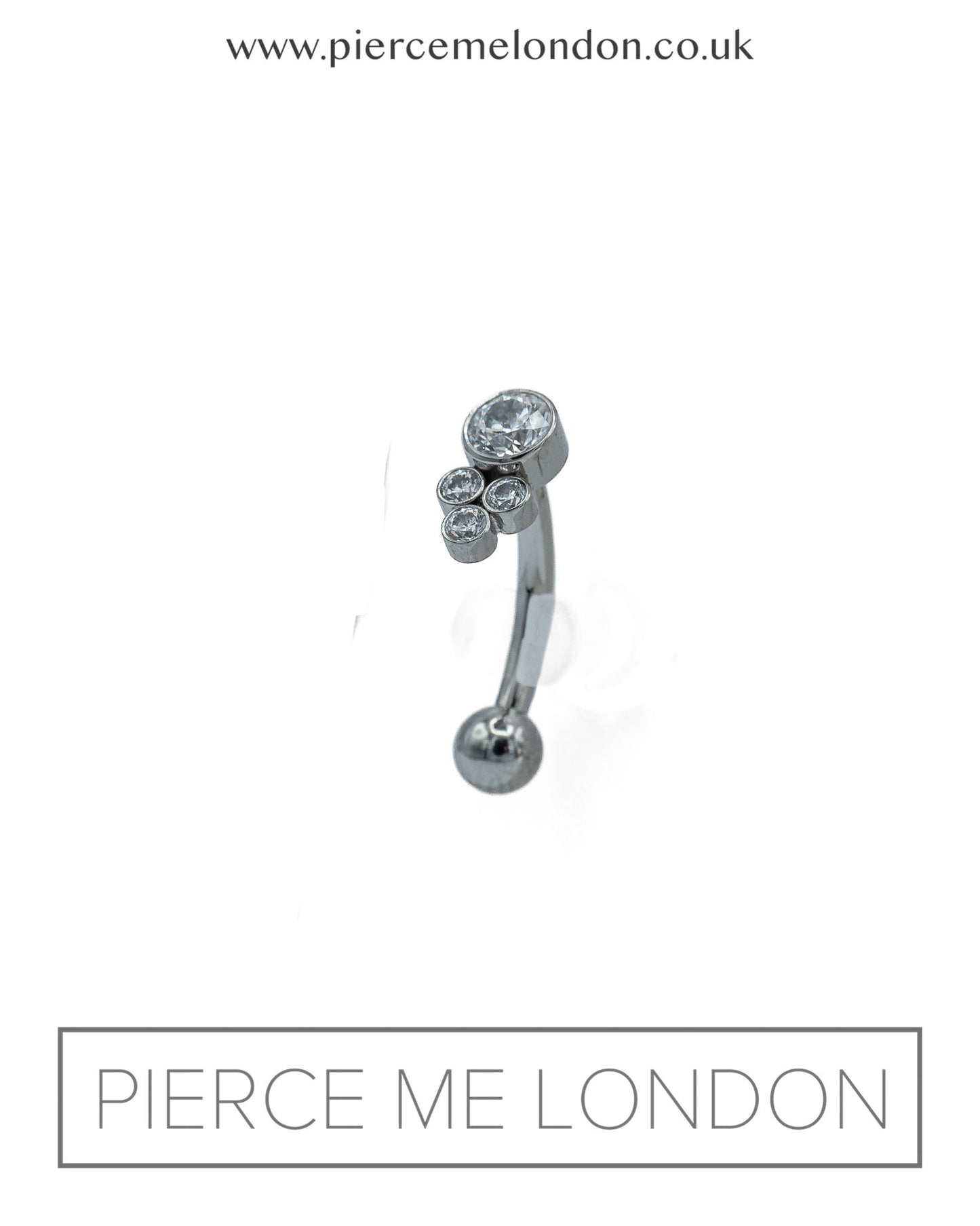Gemmed Micro Curved Barbell - Clear Shine (Le Roi)