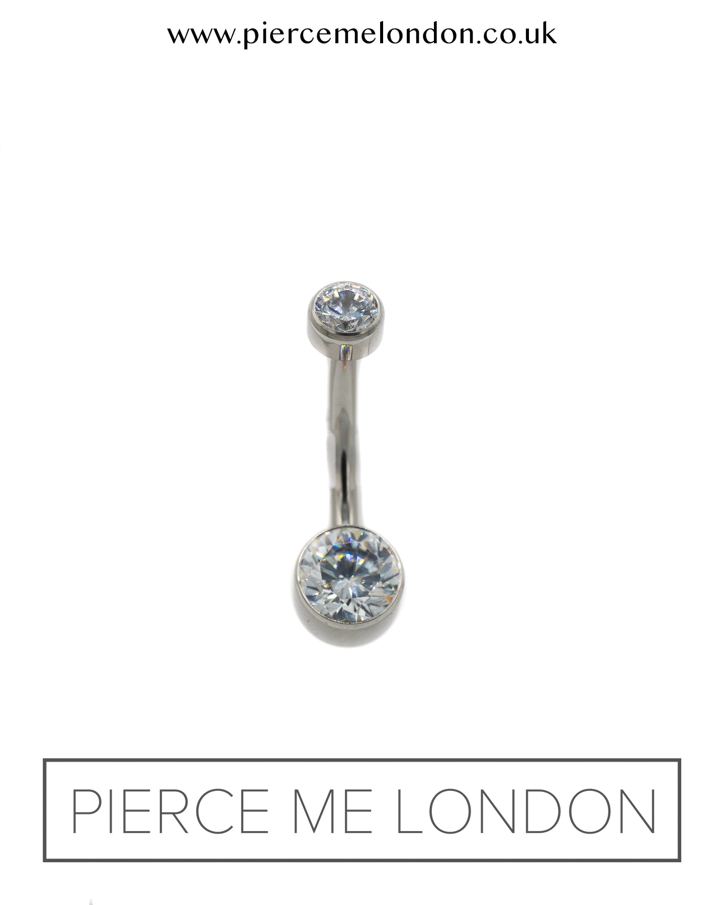 Double Bezel Set Gem Curve Clear CZ