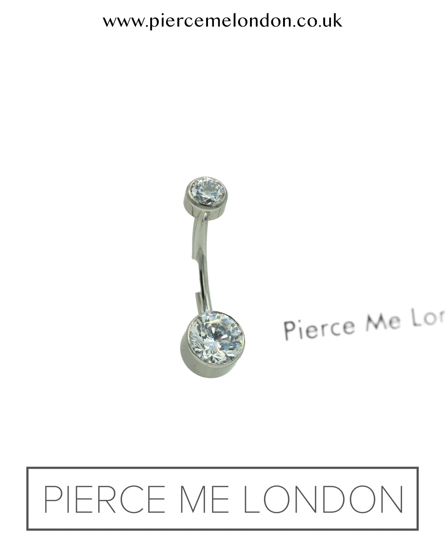 Double Bezel Set Gem Curve Clear CZ