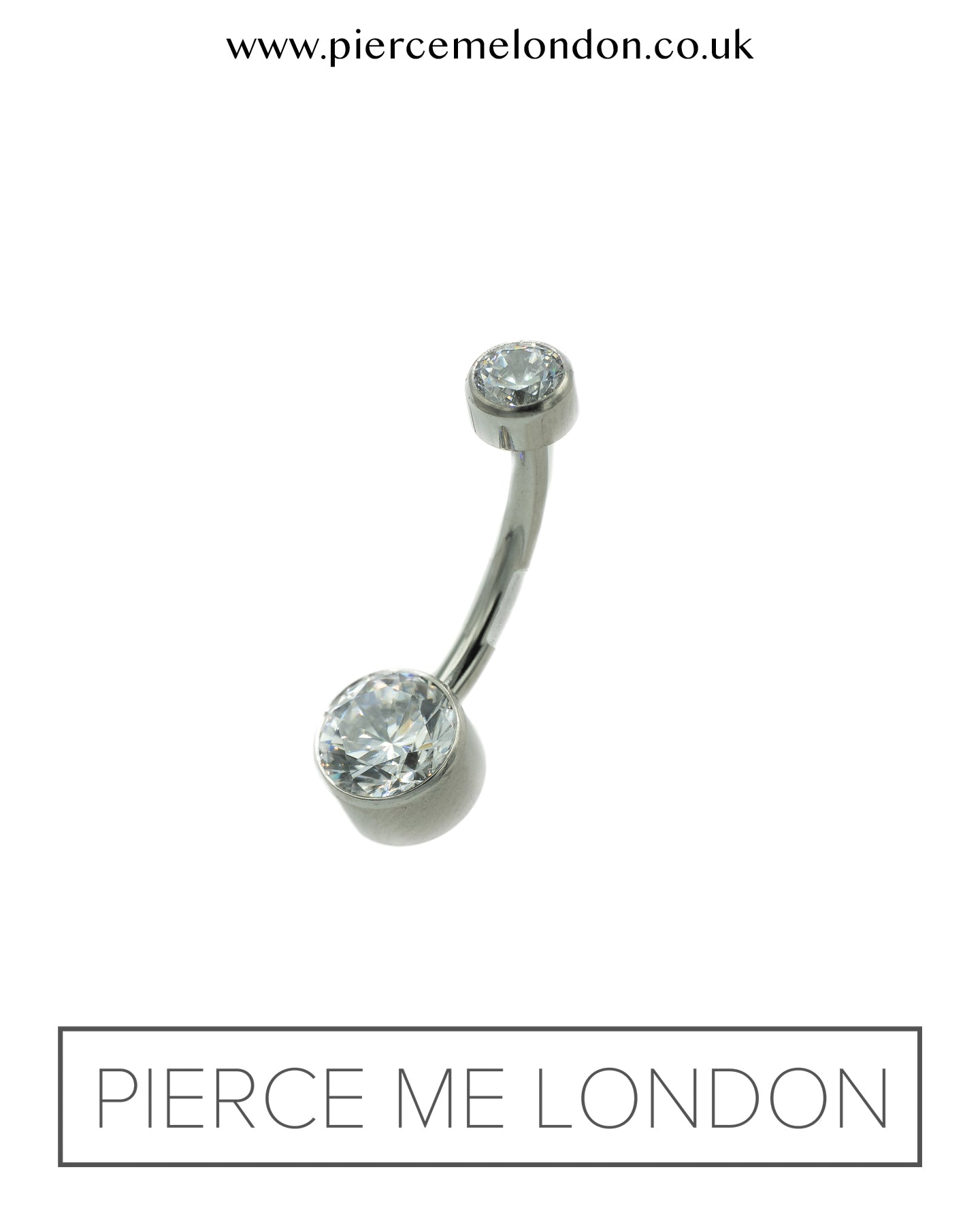 Double Bezel Set Gem Curve Clear CZ