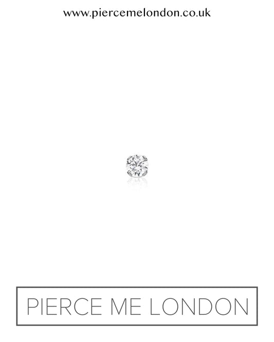 4 Prong-set Round Faceted Gem End #2 VS Clarity DEF Colour Lab Created Diamond