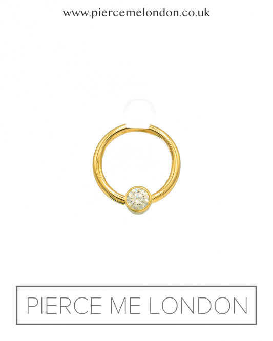 Fixed Bezel Set Ring YG