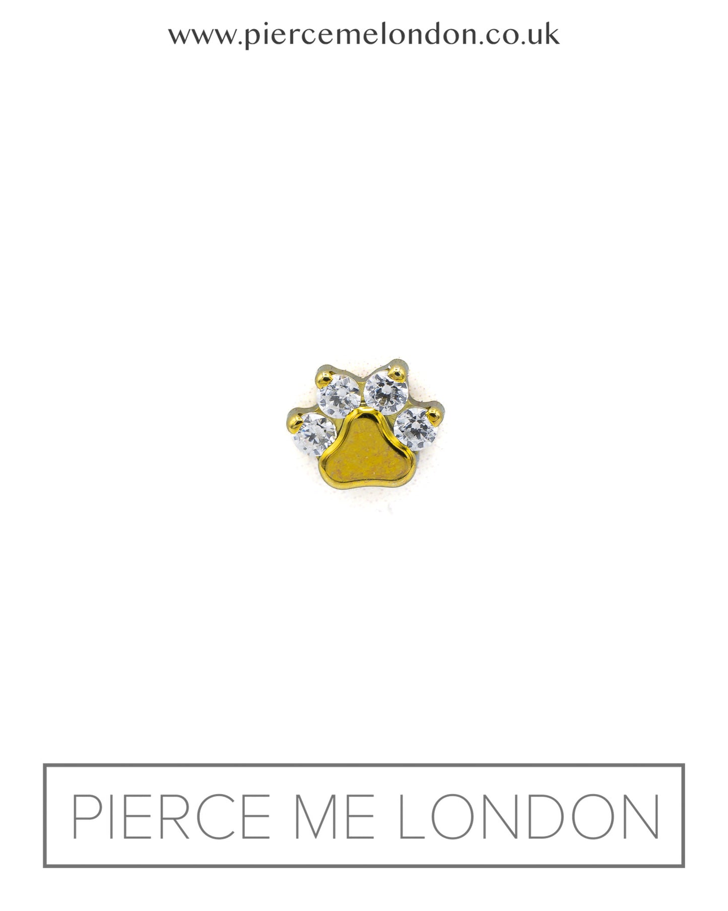 Gem Paw Print WCZ Anodised Yellow (I.S)