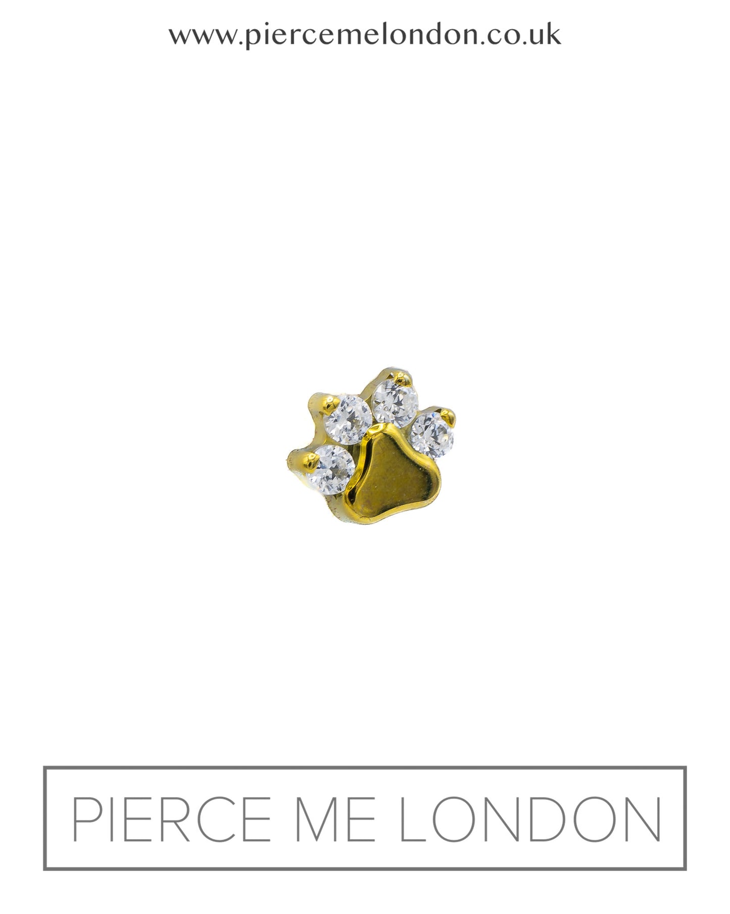 Gem Paw Print WCZ Anodised Yellow (I.S)