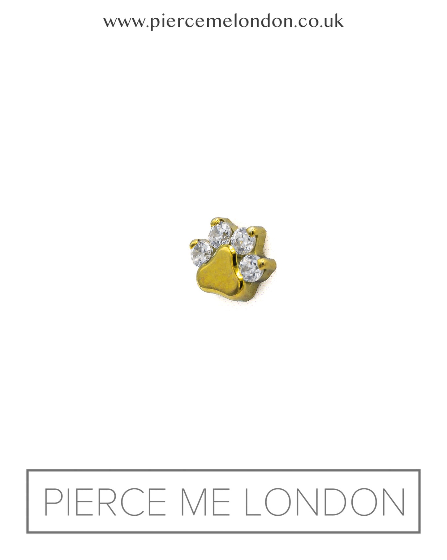 Gem Paw Print WCZ Anodised Yellow (I.S)