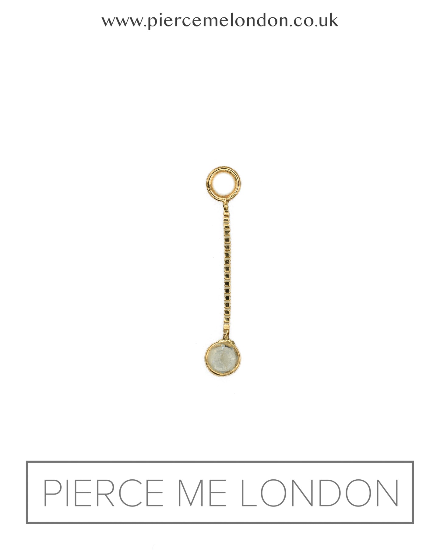 Round Dangle Medium YG