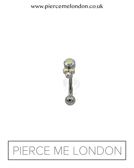 Gemmed Micro Curved Barbell - Shine AB (Le Roi)