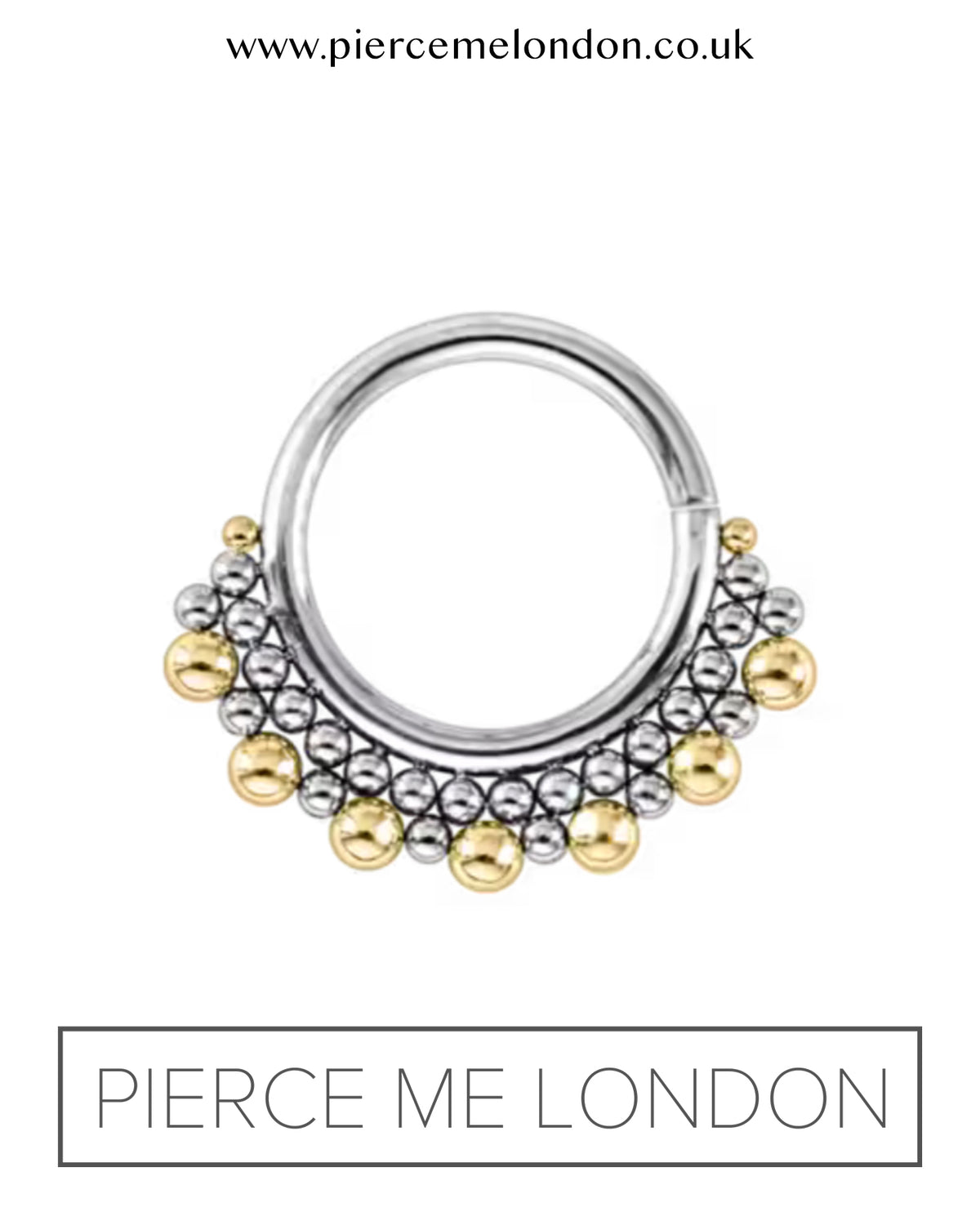 Varia Hybrid Seam Ring 14Kt Yellow Gold & Implant Grade ASTM F-136 6AL ...